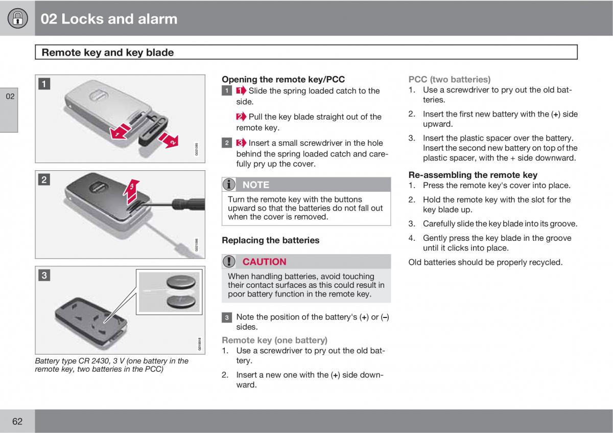 Volvo XC60 I 1 owners manual / page 62