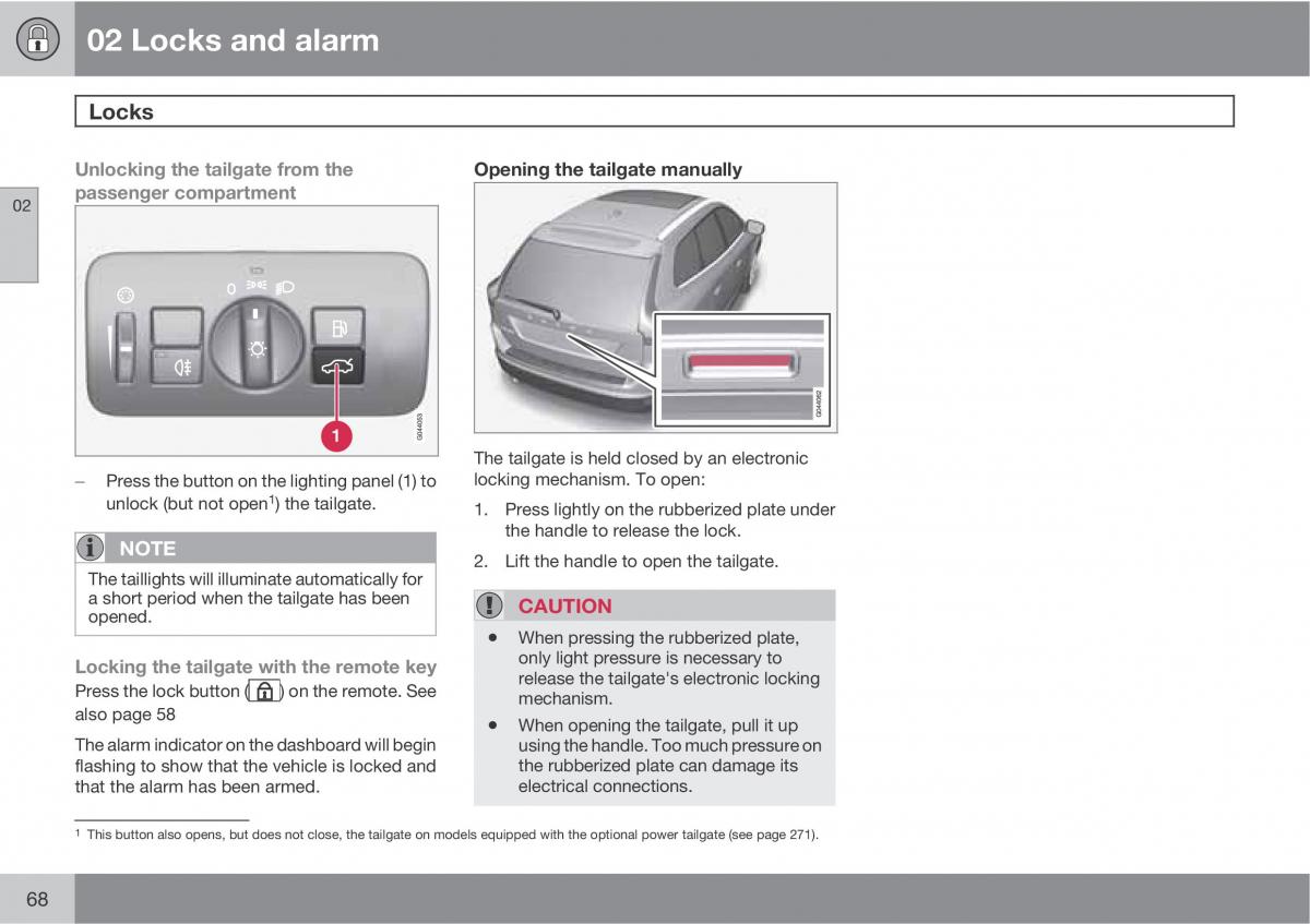 Volvo XC60 I 1 owners manual / page 68