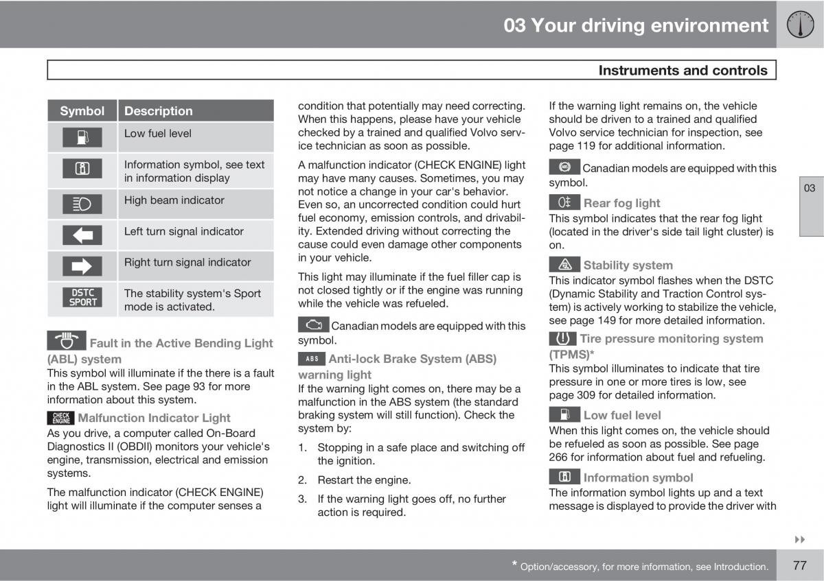 Volvo XC60 I 1 owners manual / page 77