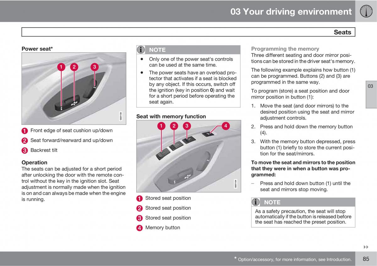 Volvo XC60 I 1 owners manual / page 85