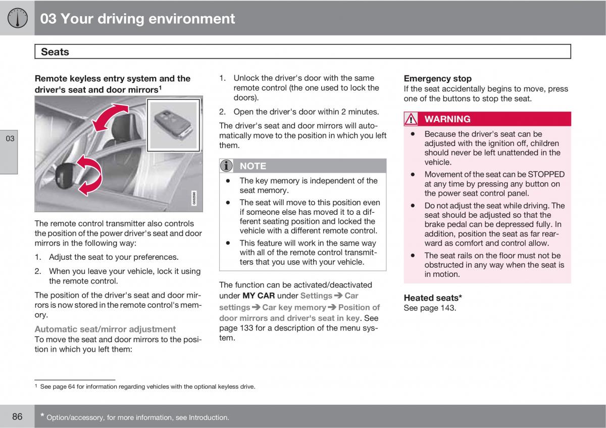 Volvo XC60 I 1 owners manual / page 86