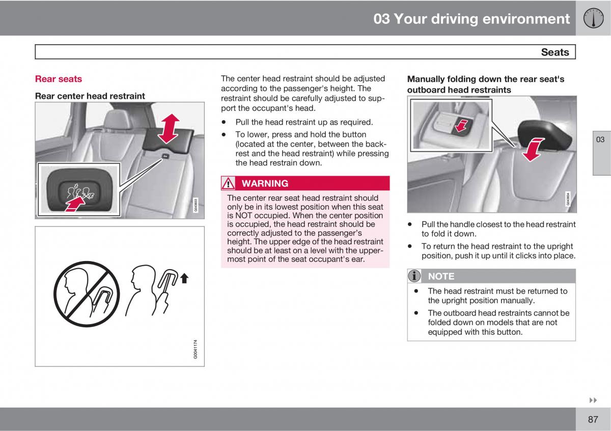 Volvo XC60 I 1 owners manual / page 87