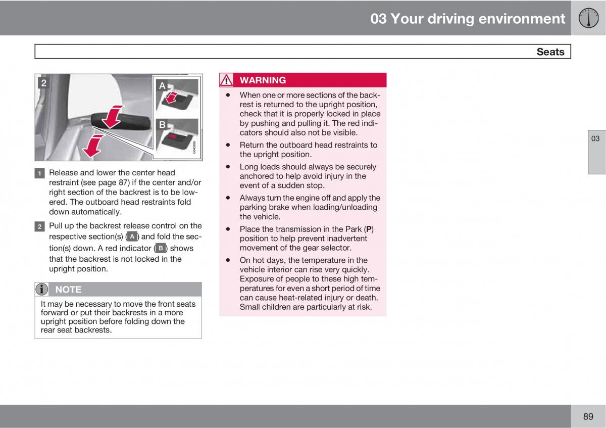 Volvo XC60 I 1 owners manual / page 89