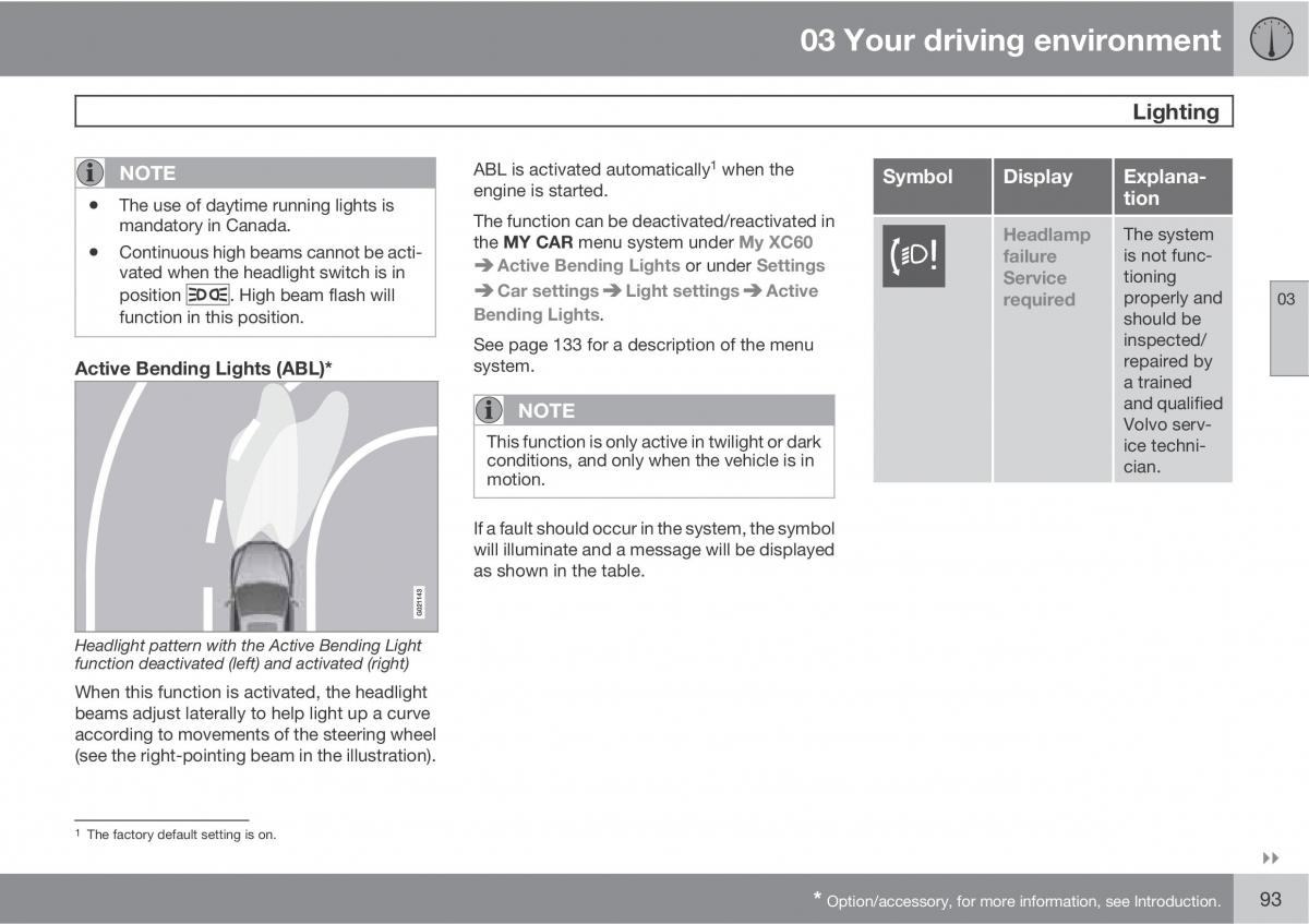 Volvo XC60 I 1 owners manual / page 93