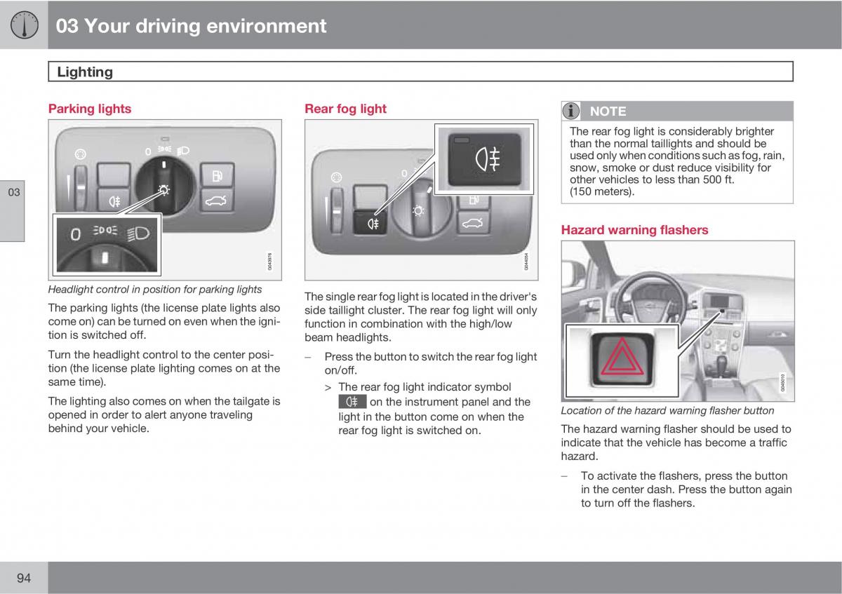 Volvo XC60 I 1 owners manual / page 94