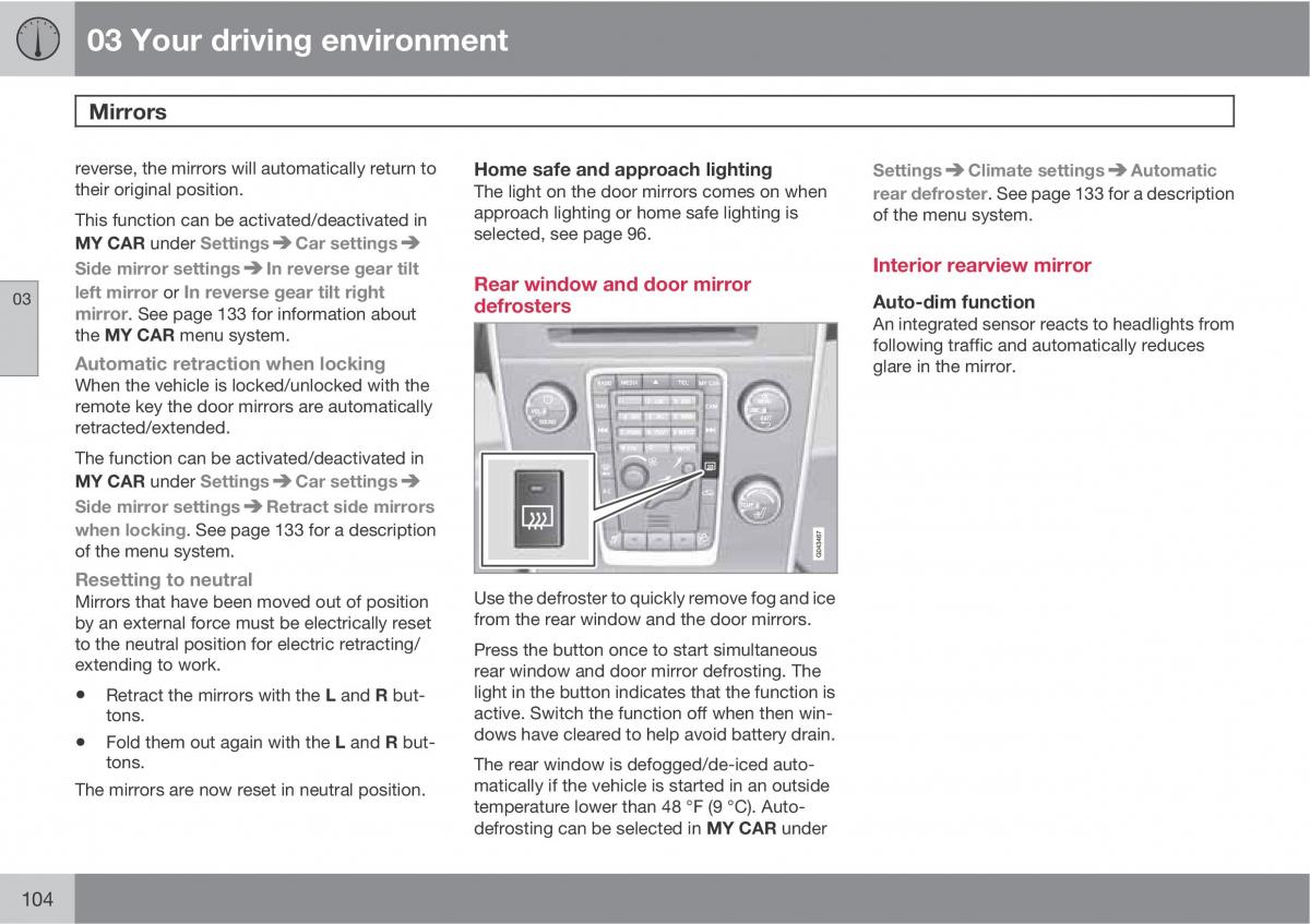 Volvo XC60 I 1 owners manual / page 104