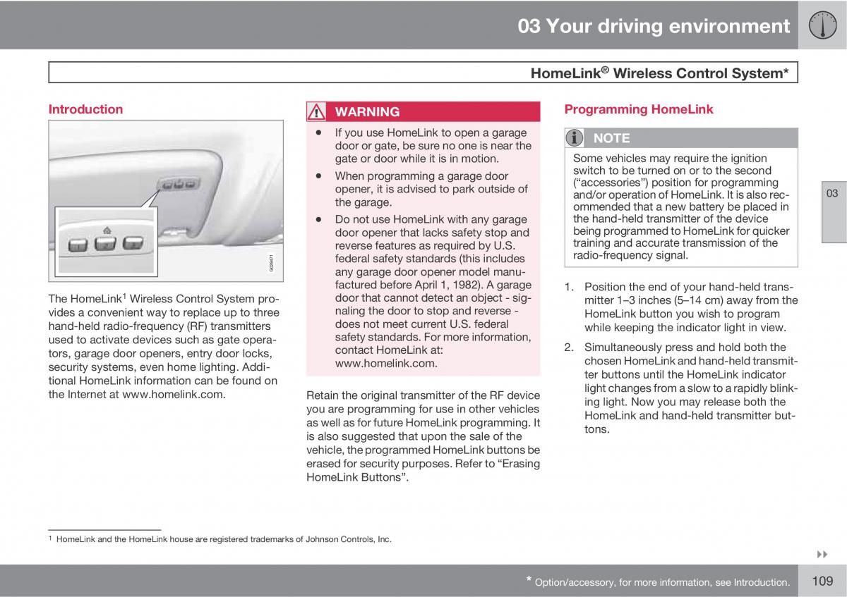 Volvo XC60 I 1 owners manual / page 109