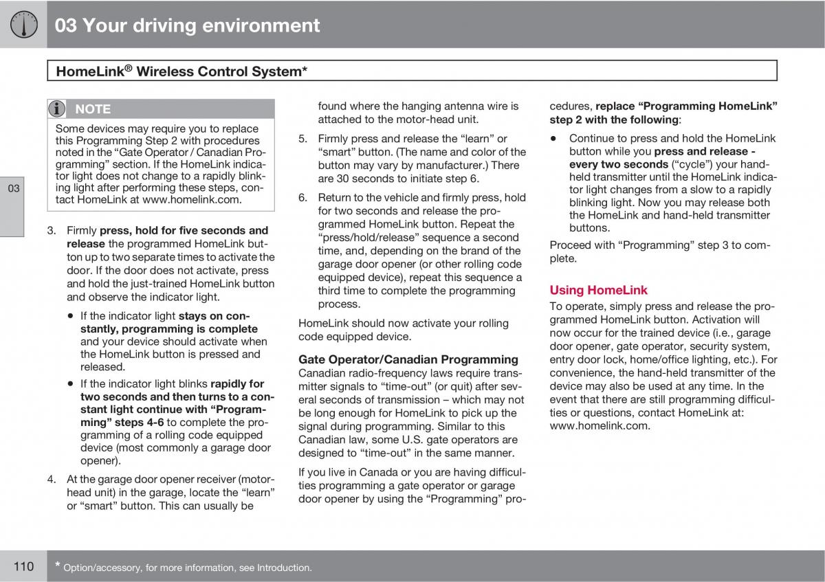 Volvo XC60 I 1 owners manual / page 110