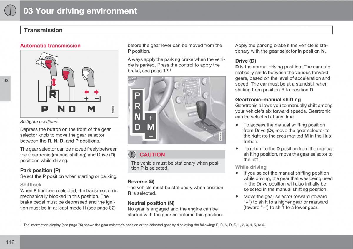 Volvo XC60 I 1 owners manual / page 116