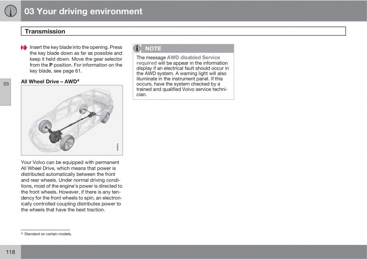 Volvo XC60 I 1 owners manual / page 118