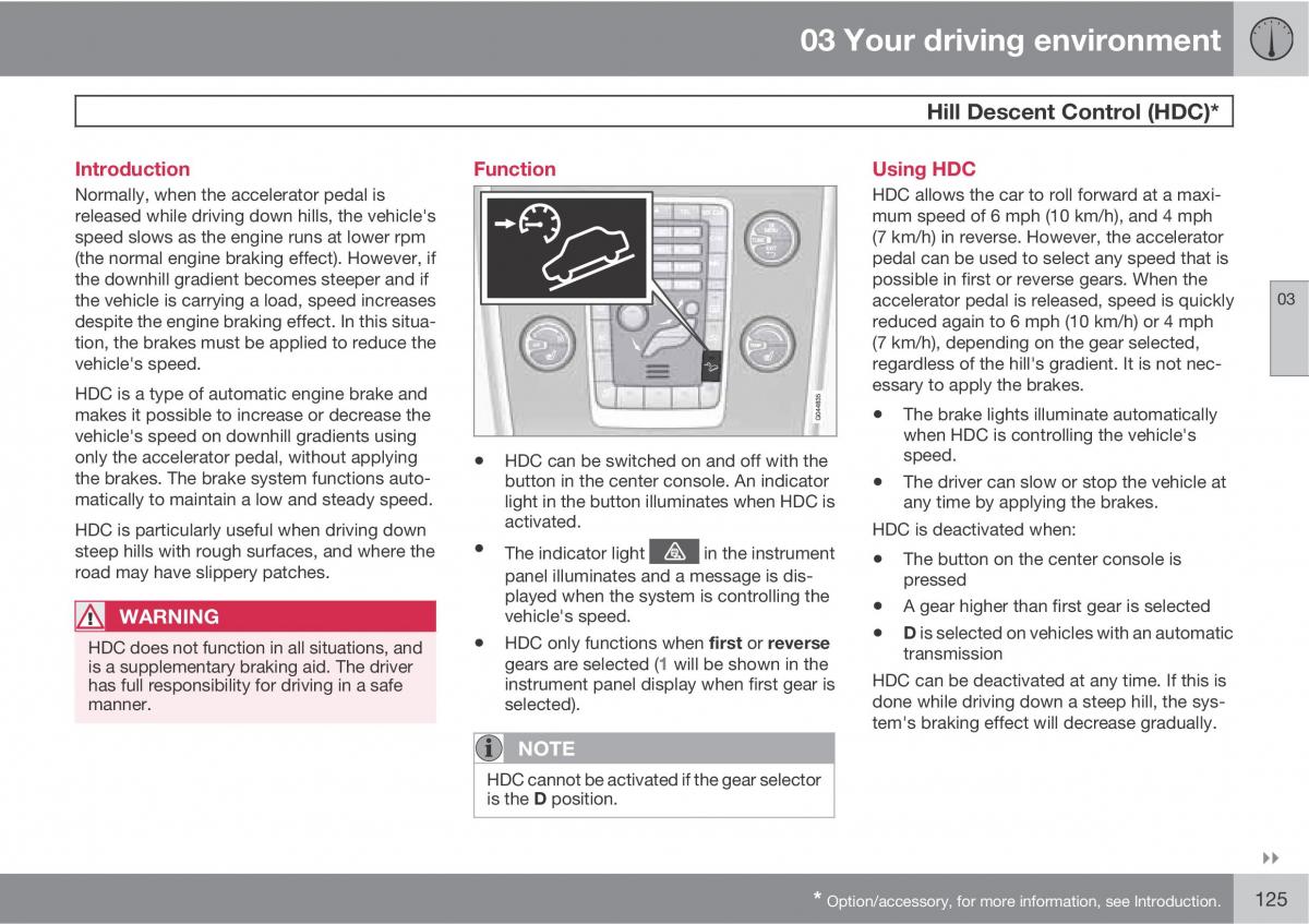 Volvo XC60 I 1 owners manual / page 125