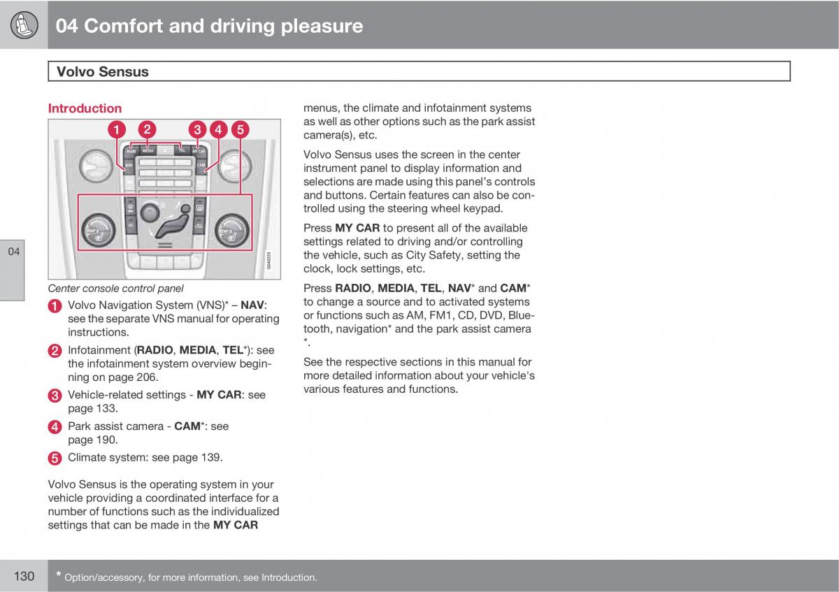 Volvo XC60 I 1 owners manual / page 130