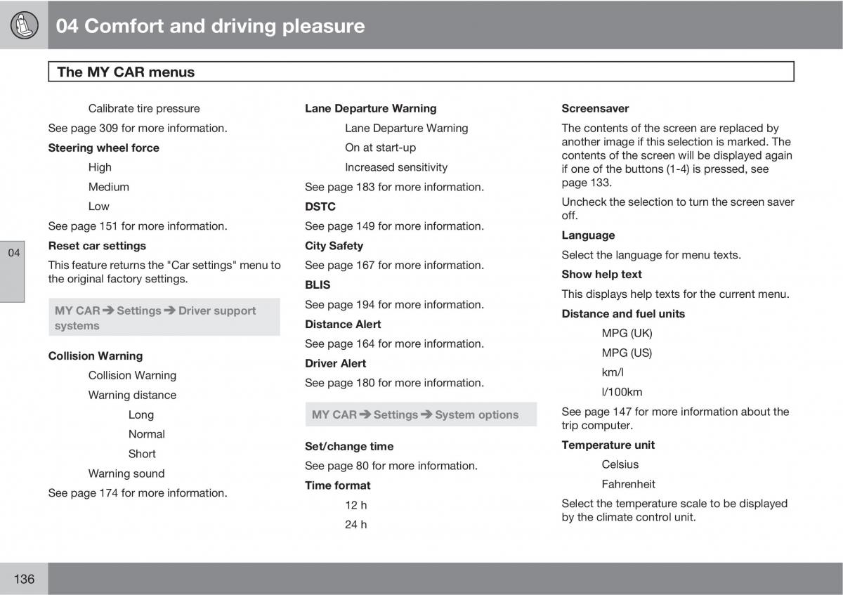 Volvo XC60 I 1 owners manual / page 136