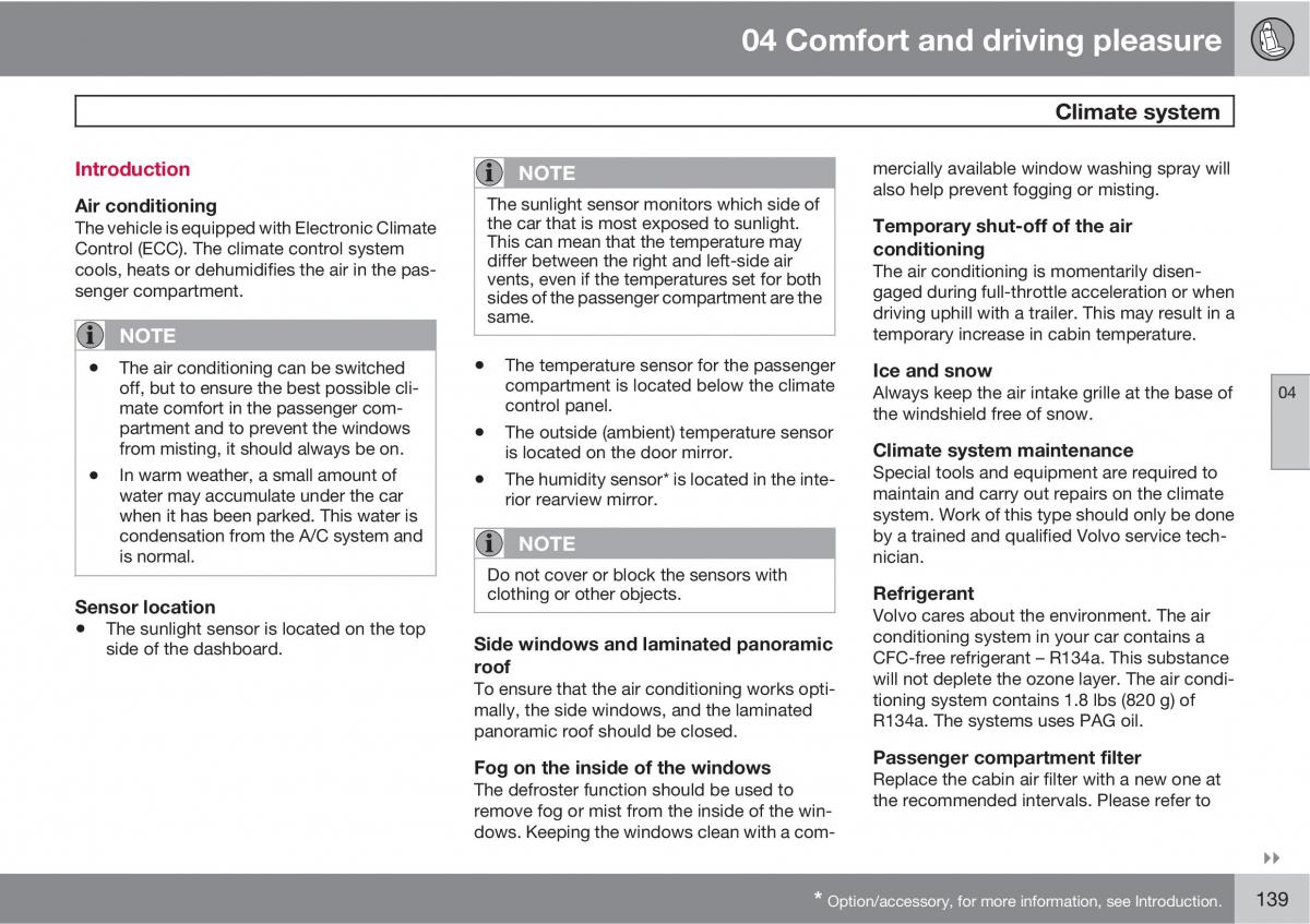 Volvo XC60 I 1 owners manual / page 139