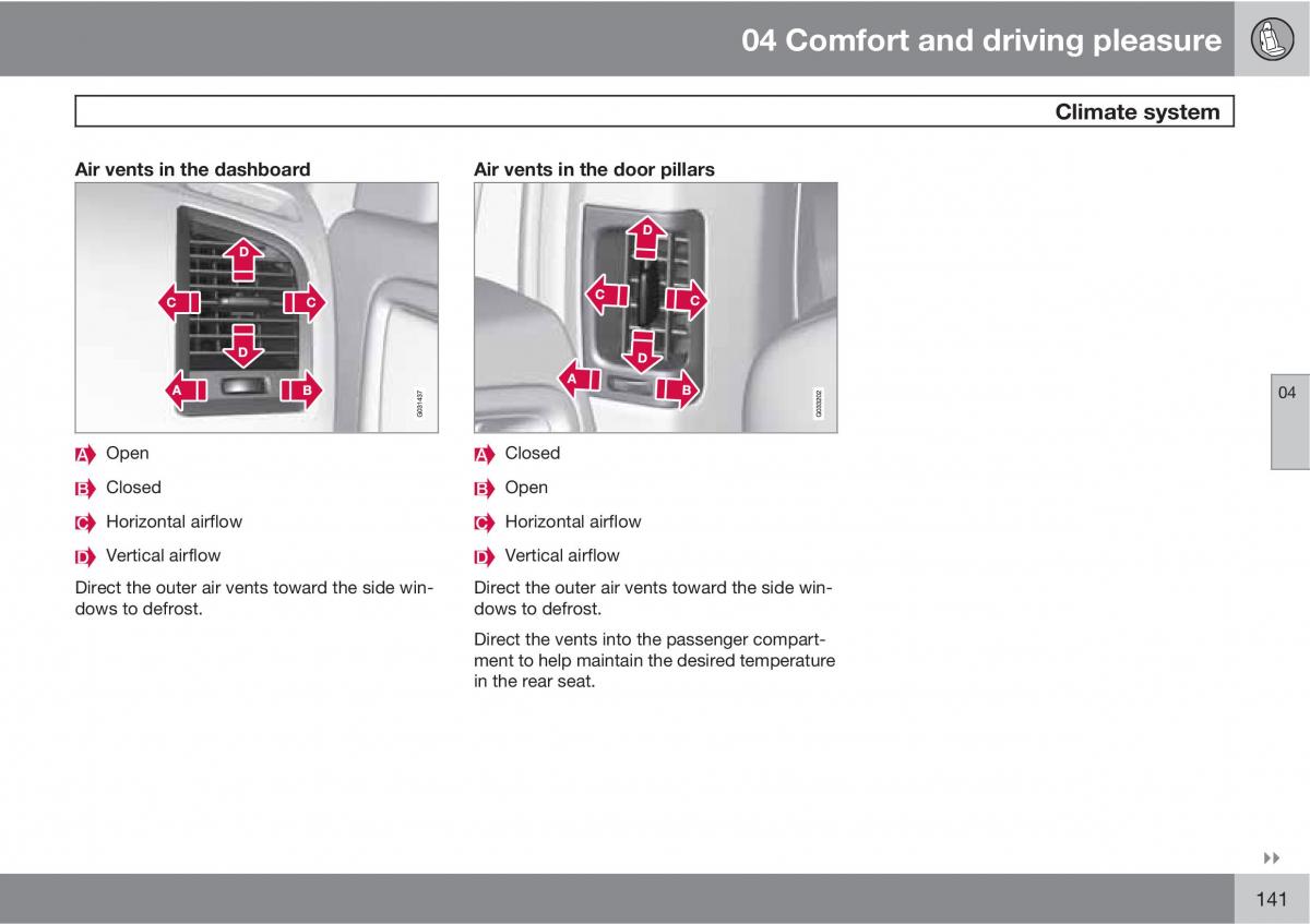 Volvo XC60 I 1 owners manual / page 141