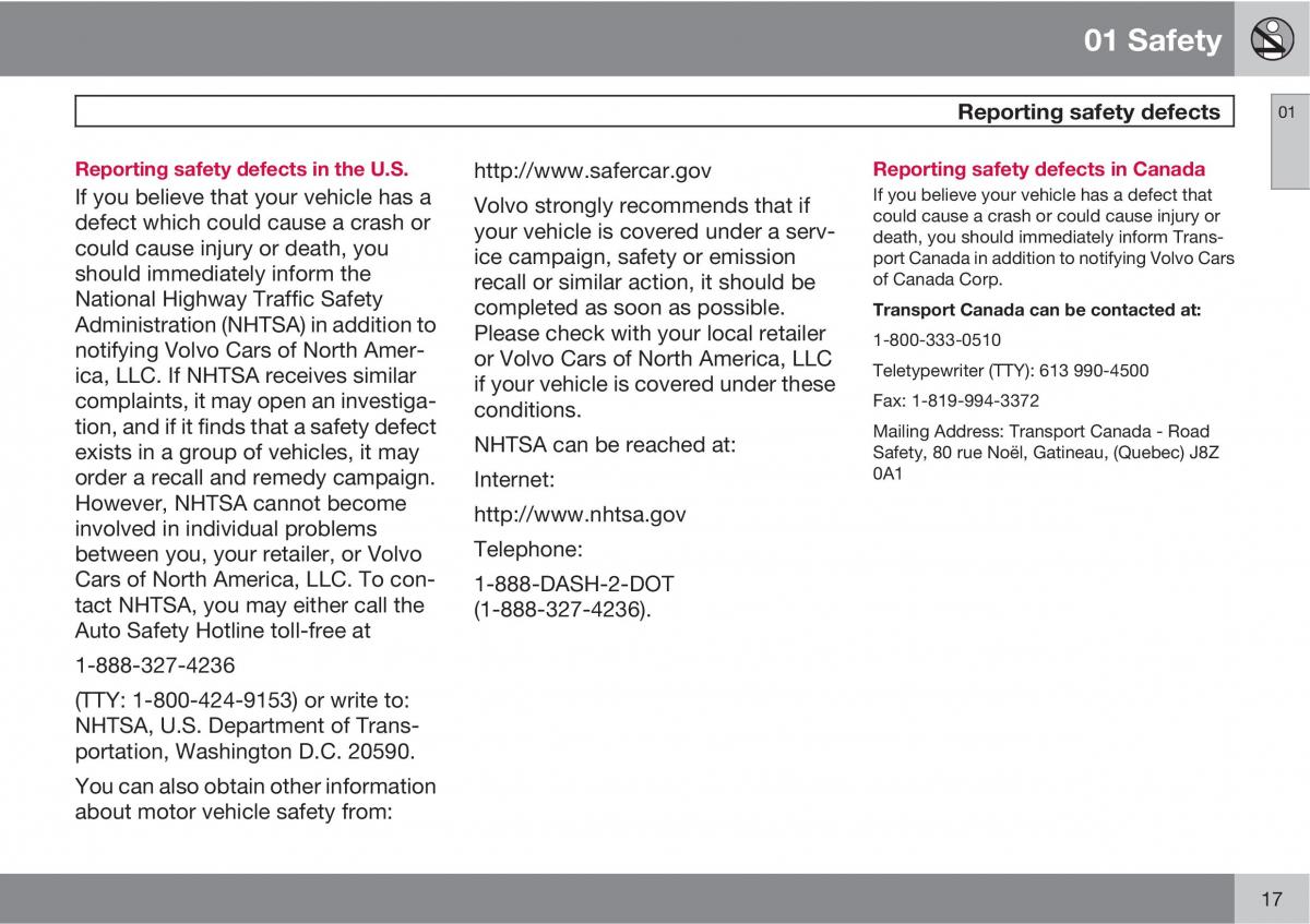 Volvo XC60 I 1 owners manual / page 17