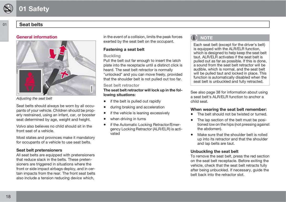 Volvo XC60 I 1 owners manual / page 18