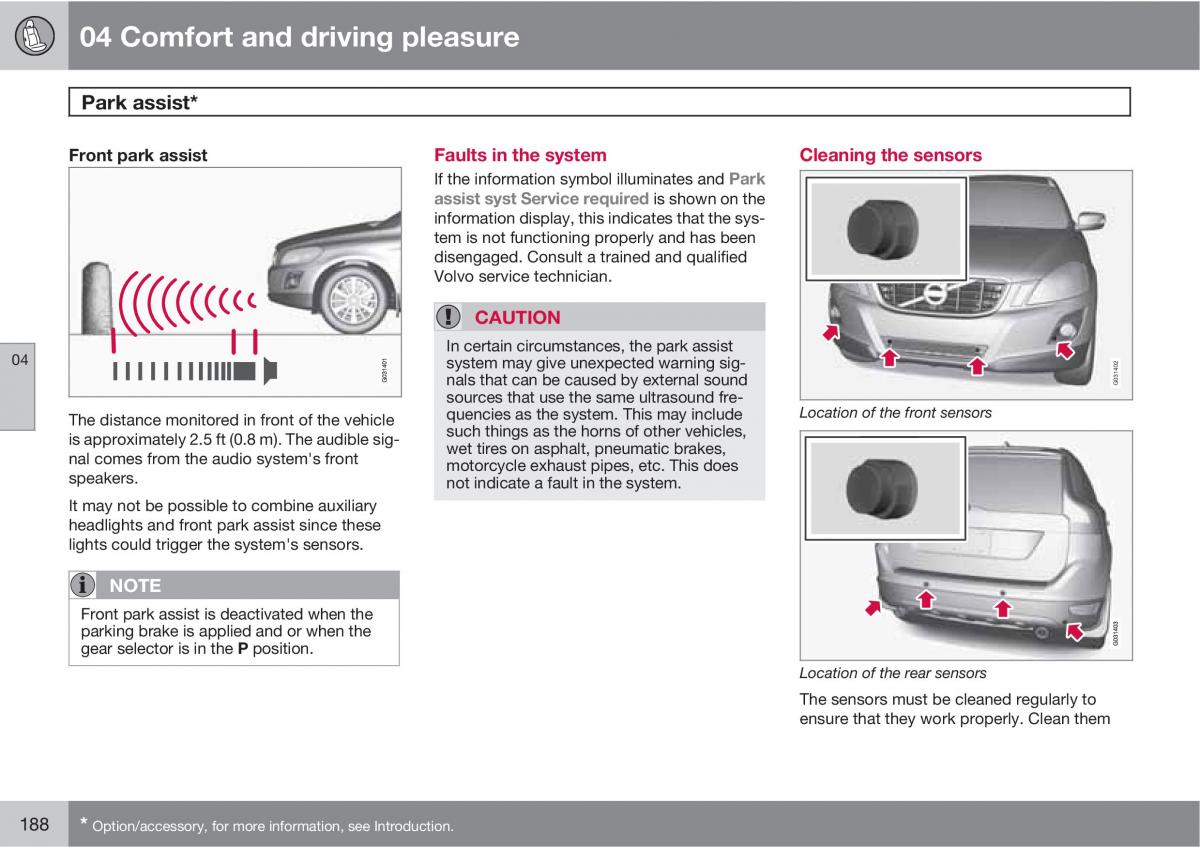 Volvo XC60 I 1 owners manual / page 188