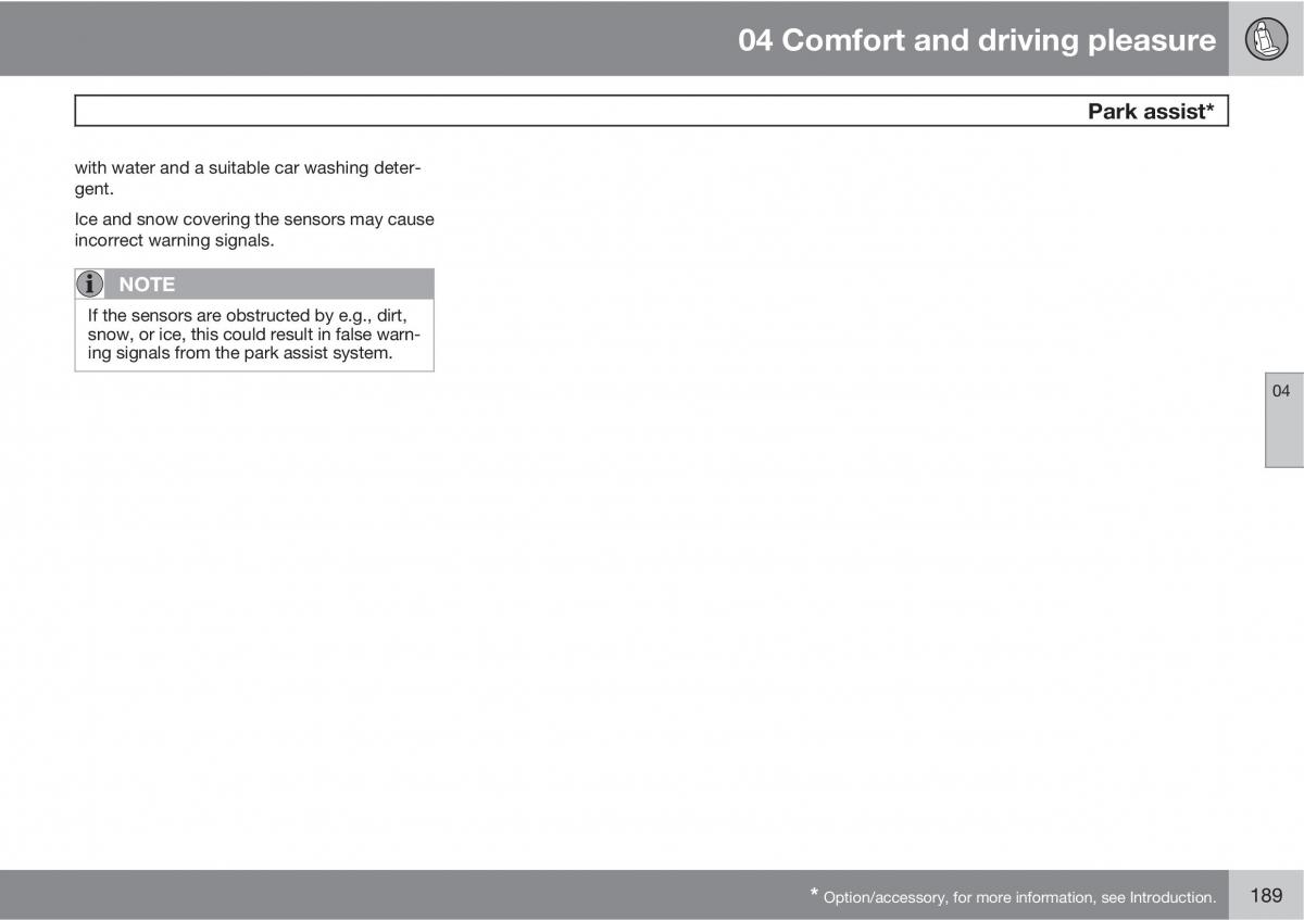 Volvo XC60 I 1 owners manual / page 189