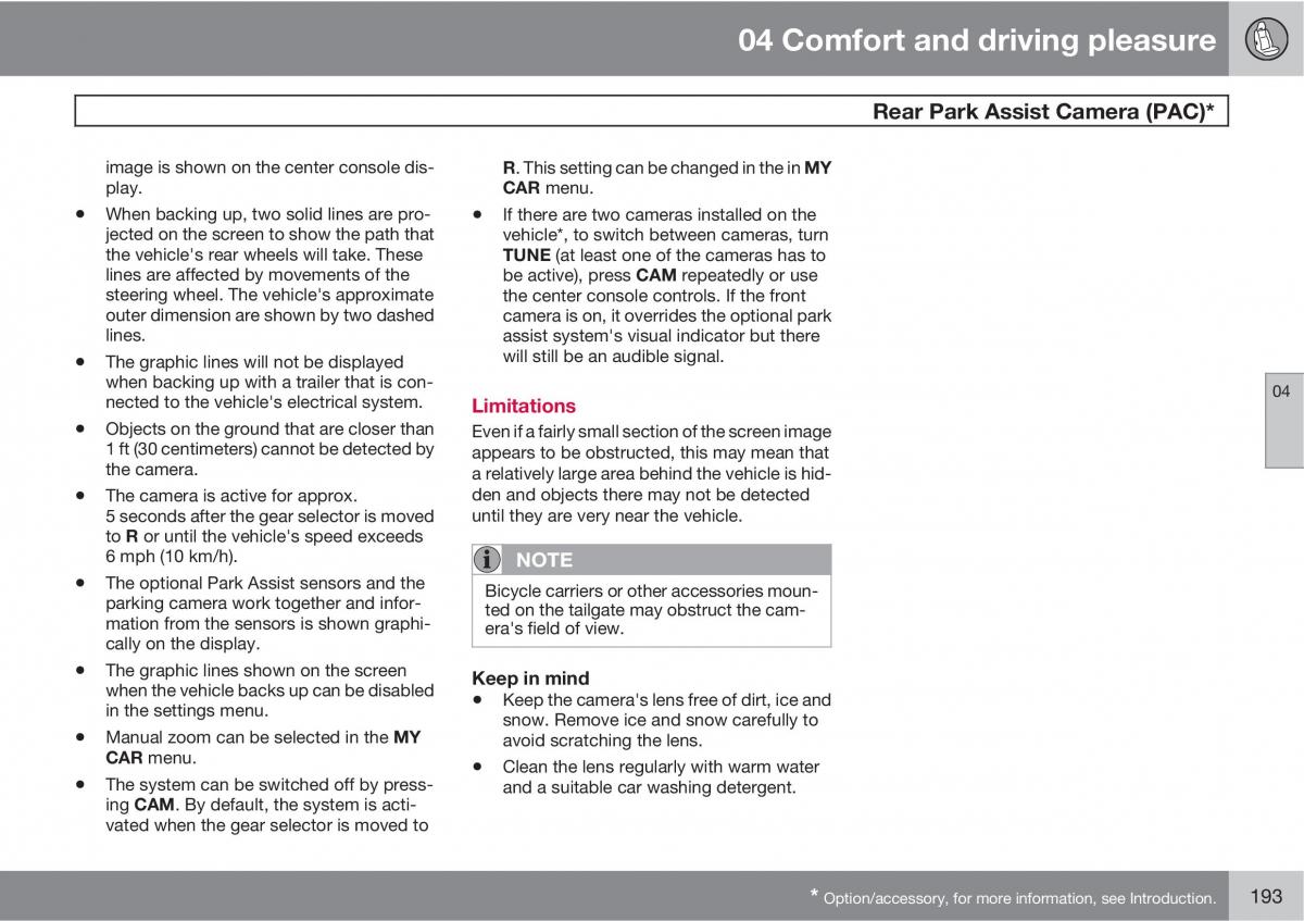 Volvo XC60 I 1 owners manual / page 193