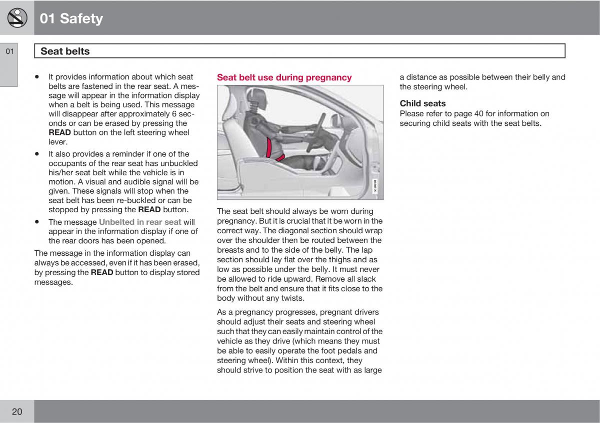 Volvo XC60 I 1 owners manual / page 20