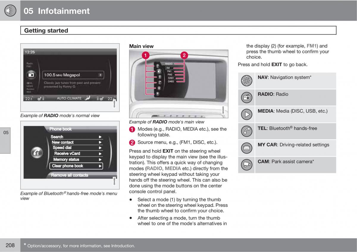 Volvo XC60 I 1 owners manual / page 208