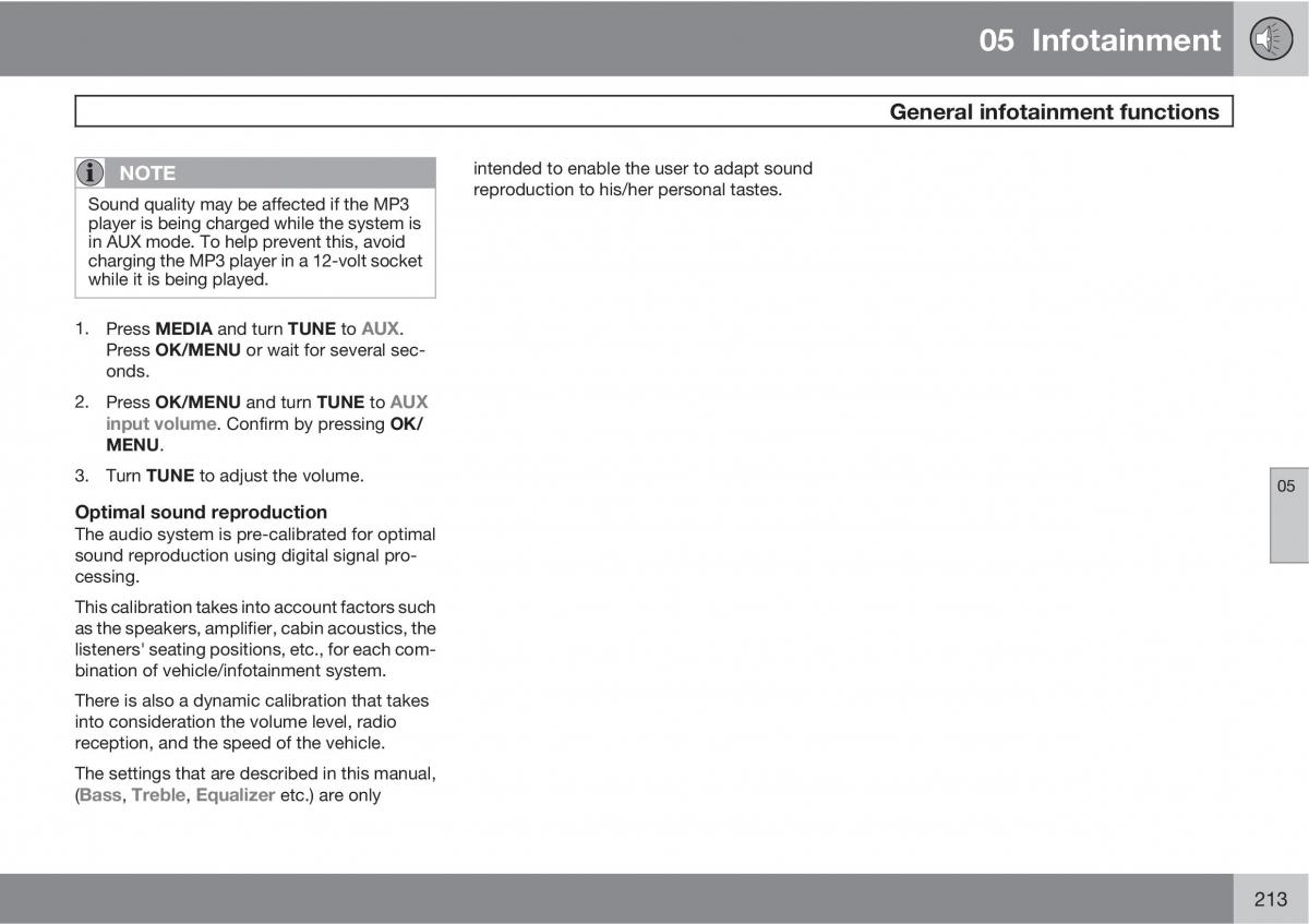 Volvo XC60 I 1 owners manual / page 213