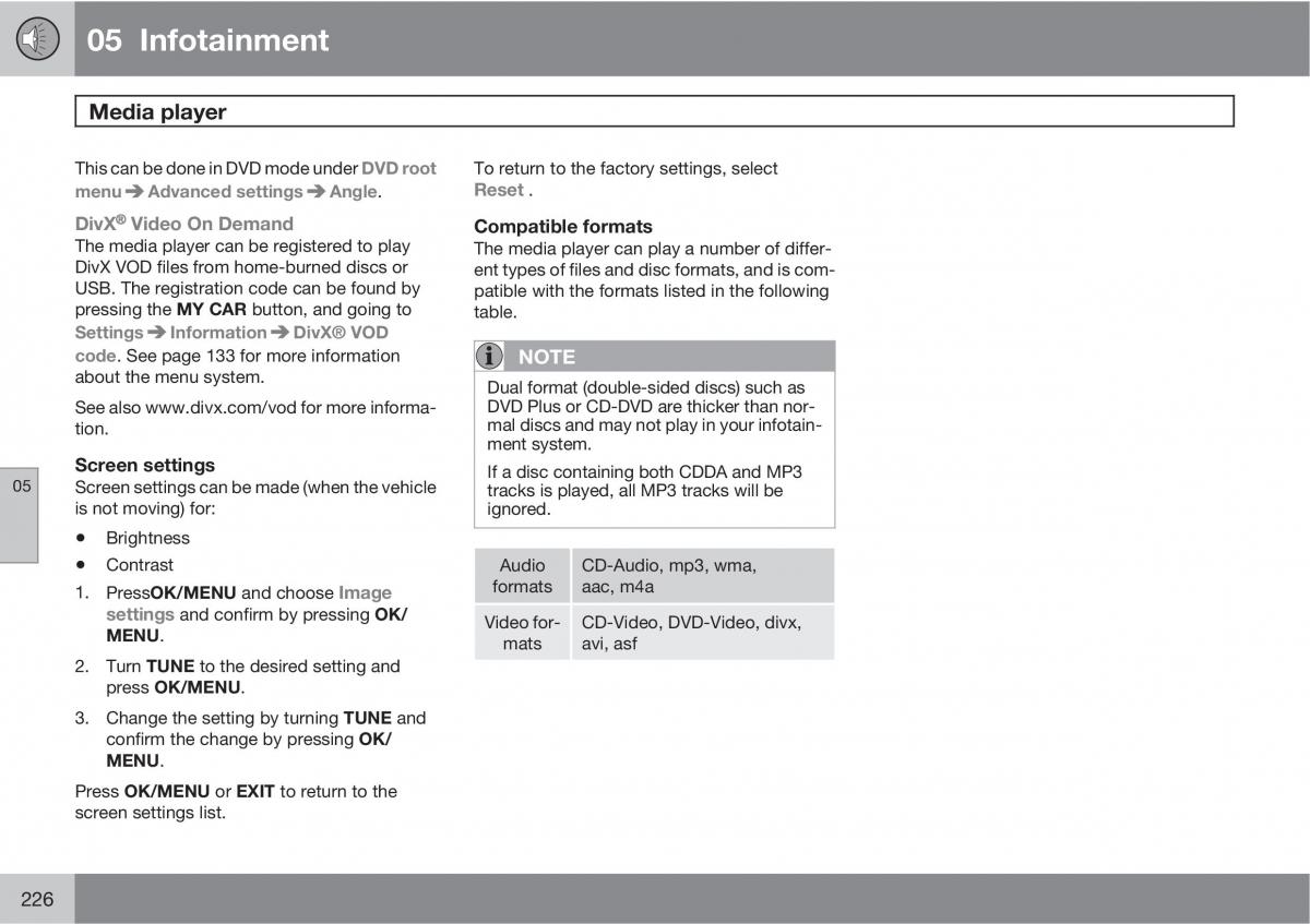 Volvo XC60 I 1 owners manual / page 226