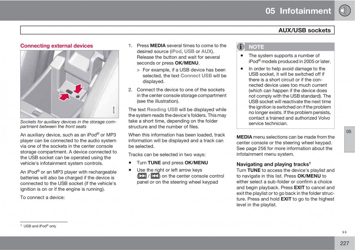 Volvo XC60 I 1 owners manual / page 227