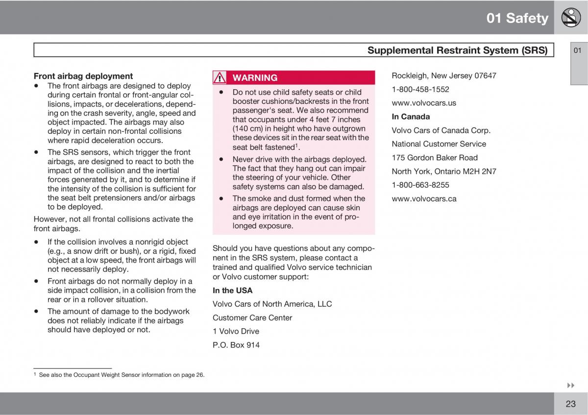 Volvo XC60 I 1 owners manual / page 23