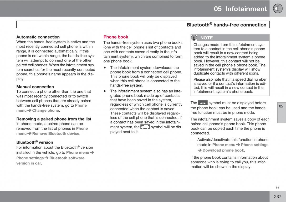 Volvo XC60 I 1 owners manual / page 237