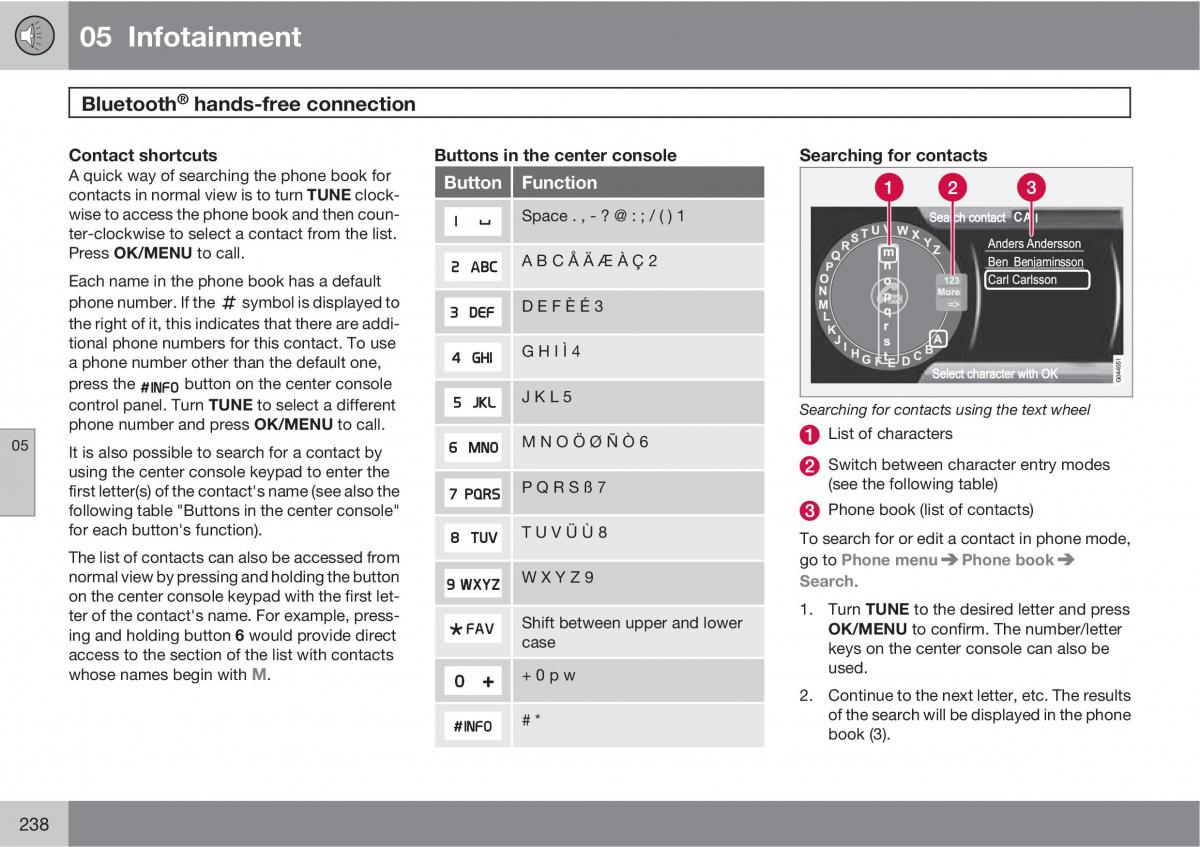 Volvo XC60 I 1 owners manual / page 238