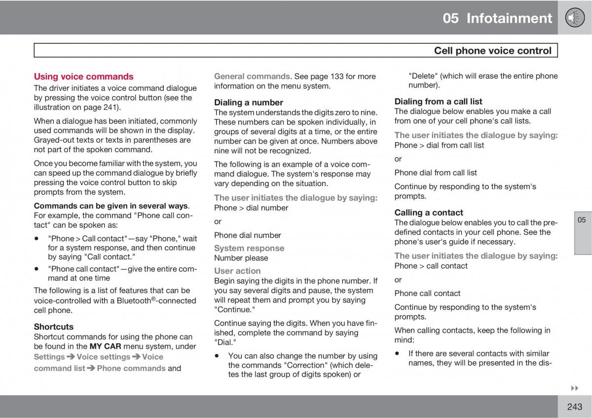 Volvo XC60 I 1 owners manual / page 243