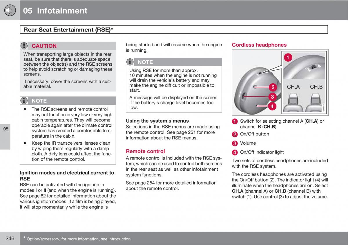 Volvo XC60 I 1 owners manual / page 246