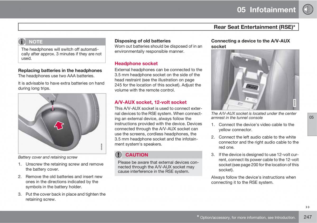 Volvo XC60 I 1 owners manual / page 247