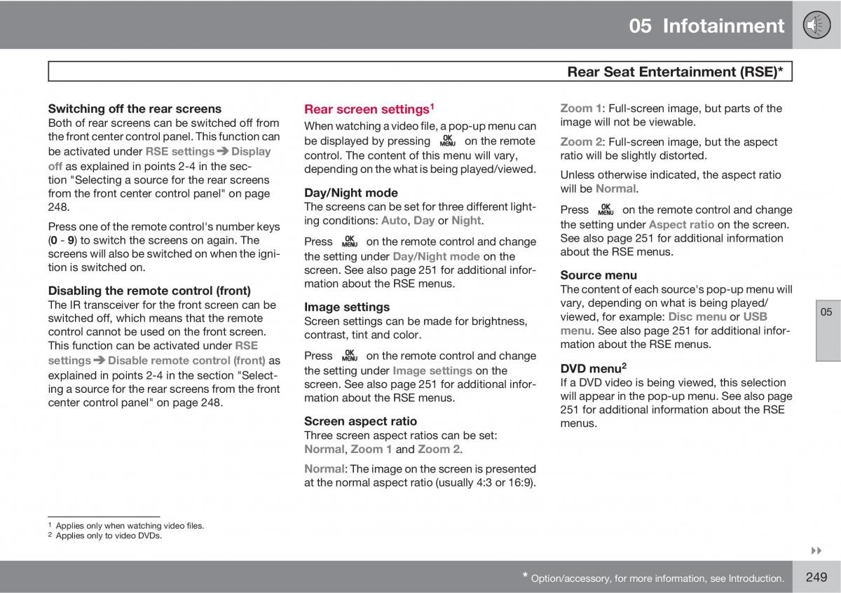 Volvo XC60 I 1 owners manual / page 249