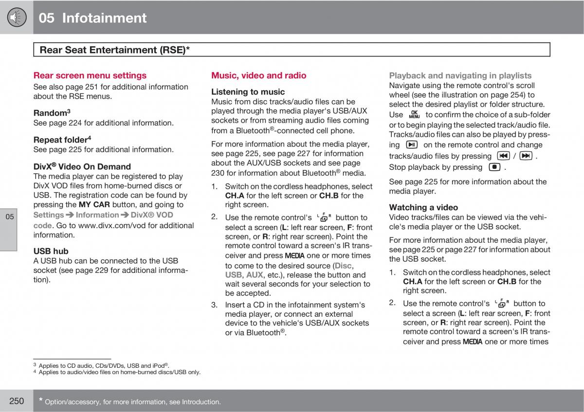 Volvo XC60 I 1 owners manual / page 250