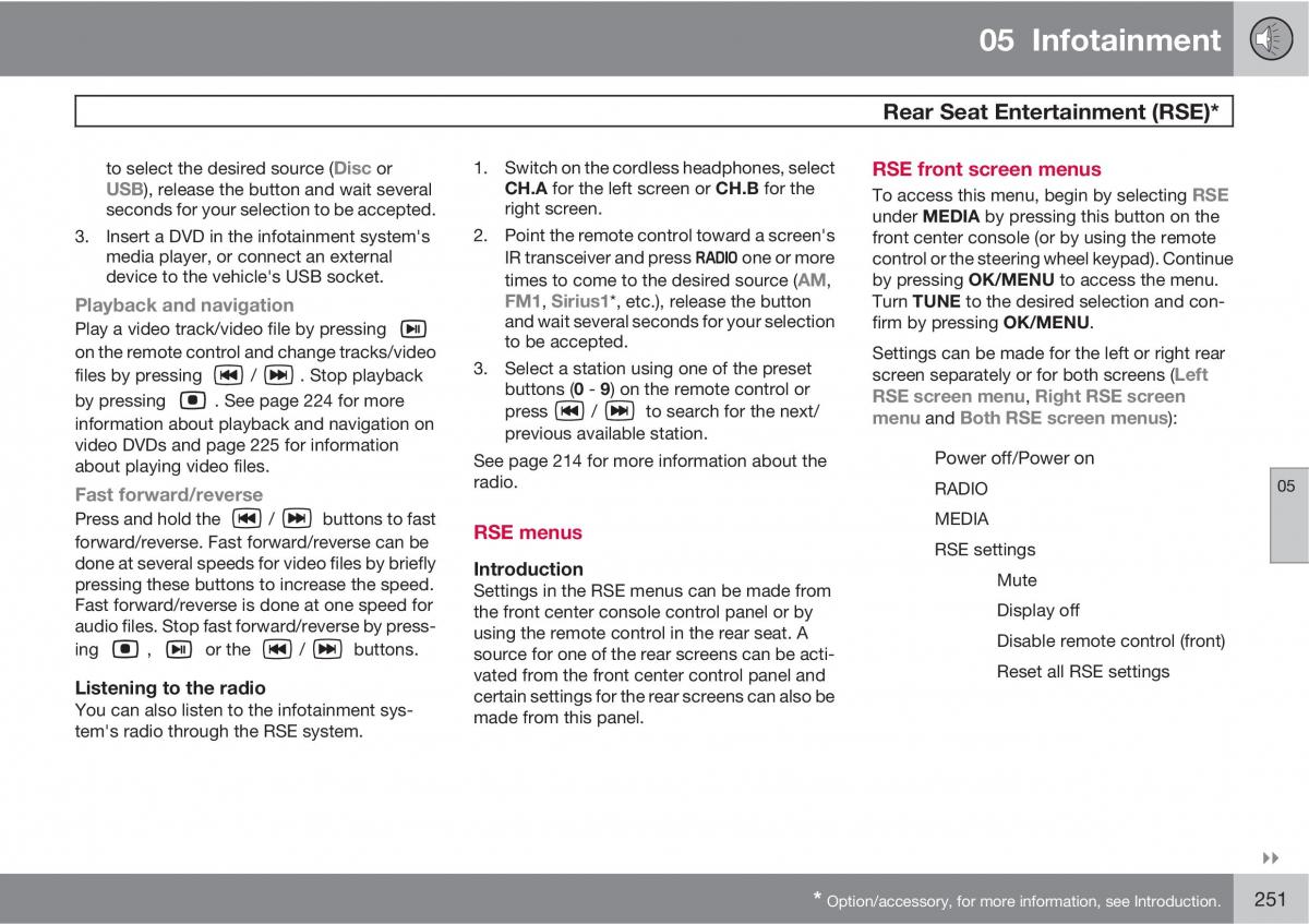 Volvo XC60 I 1 owners manual / page 251