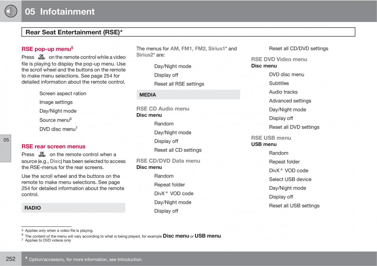 Volvo XC60 I 1 owners manual / page 252