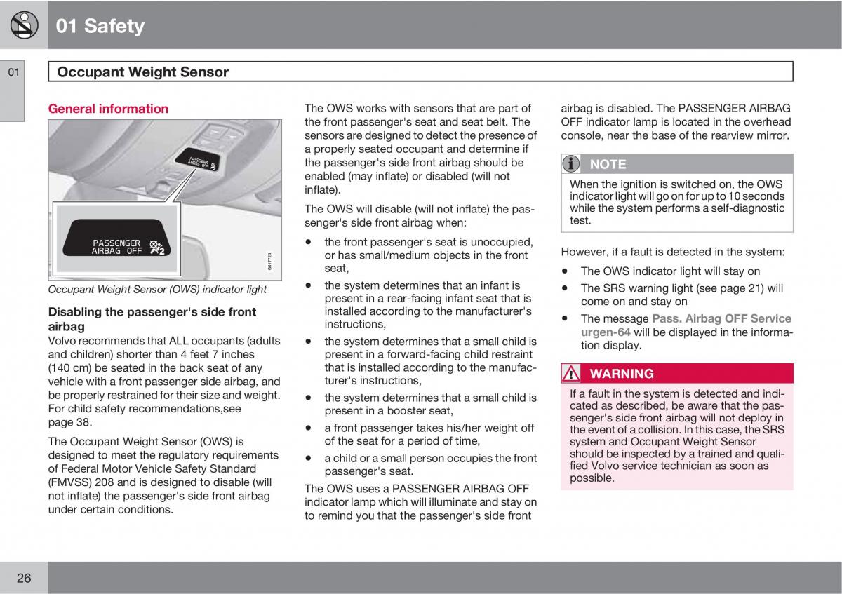 Volvo XC60 I 1 owners manual / page 26