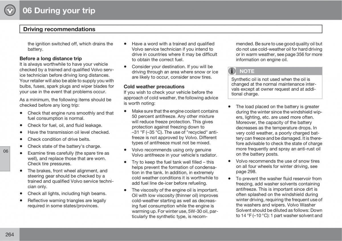 Volvo XC60 I 1 owners manual / page 264