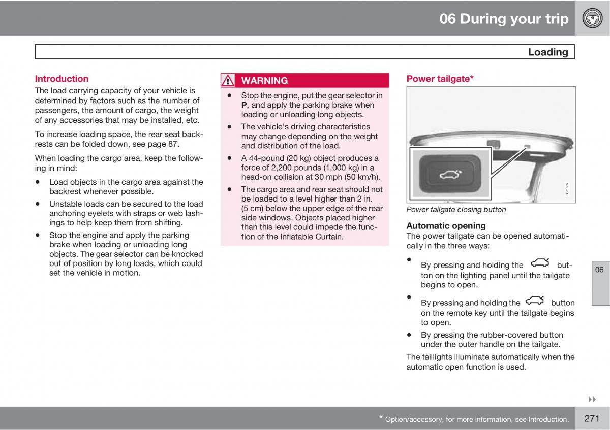 Volvo XC60 I 1 owners manual / page 271