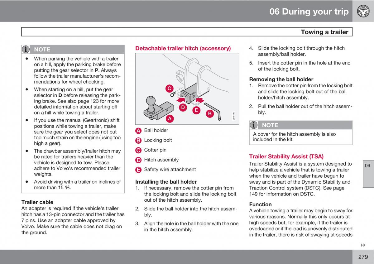 Volvo XC60 I 1 owners manual / page 279