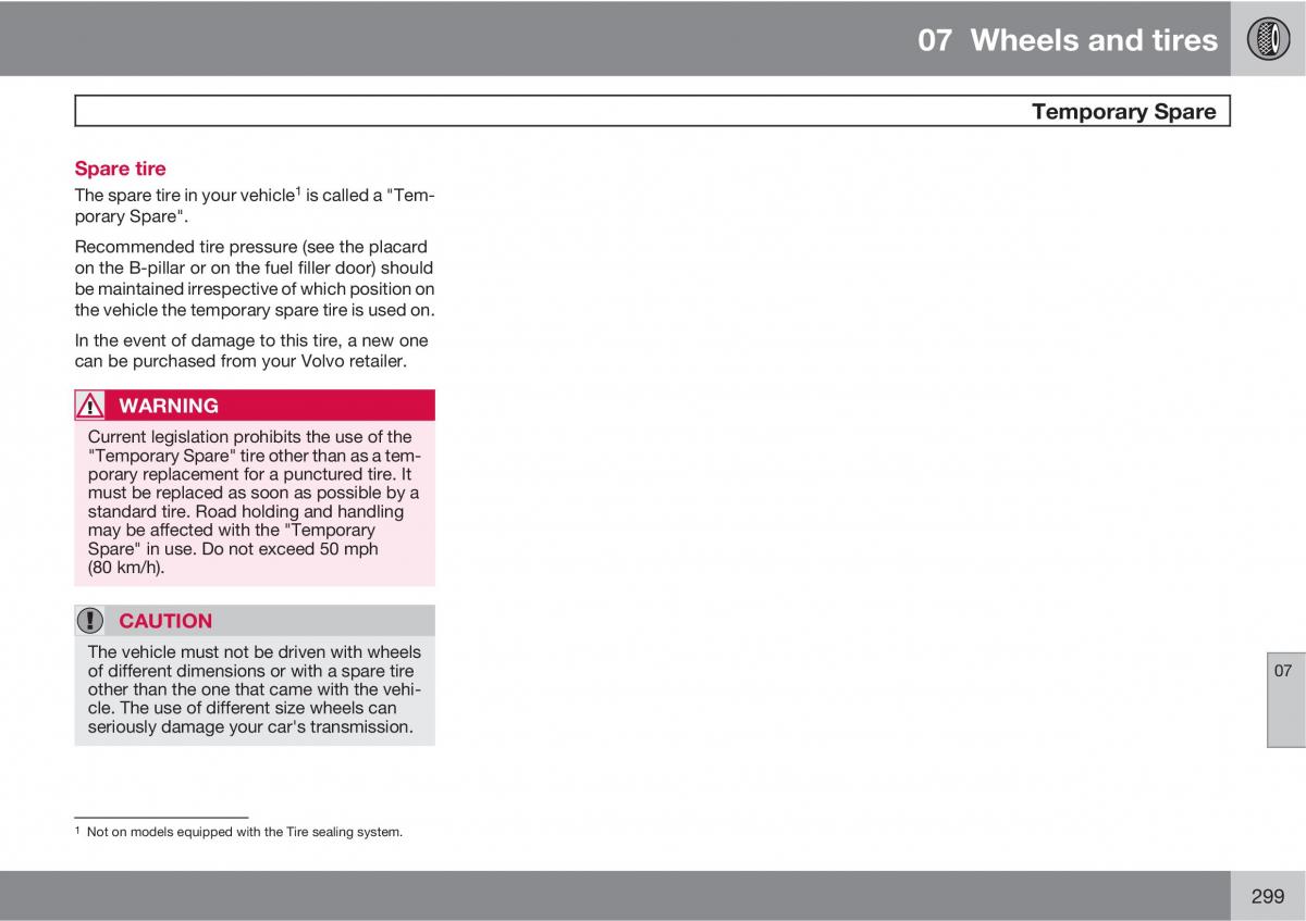 Volvo XC60 I 1 owners manual / page 299