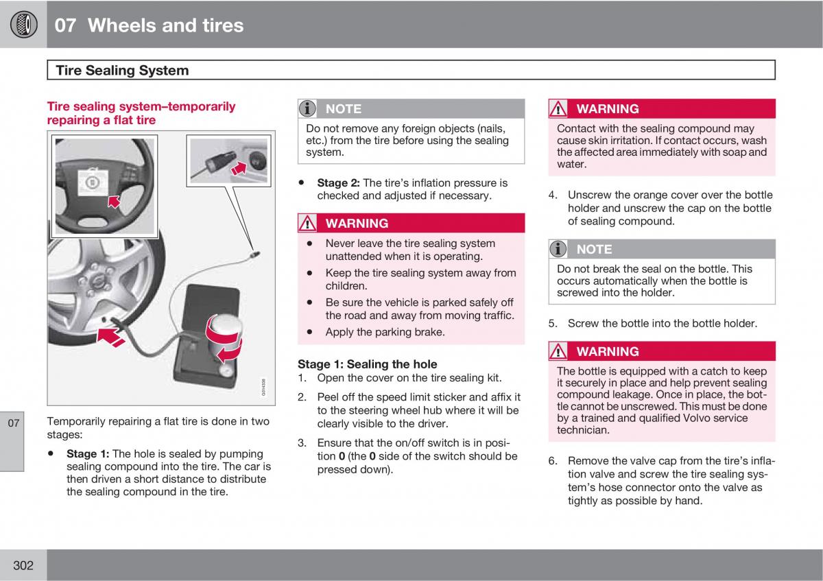 Volvo XC60 I 1 owners manual / page 302