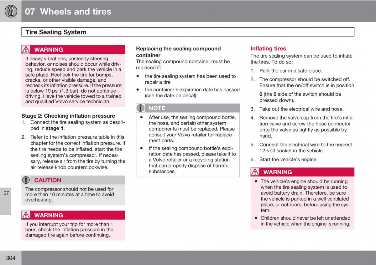 Volvo XC60 I 1 owners manual / page 304