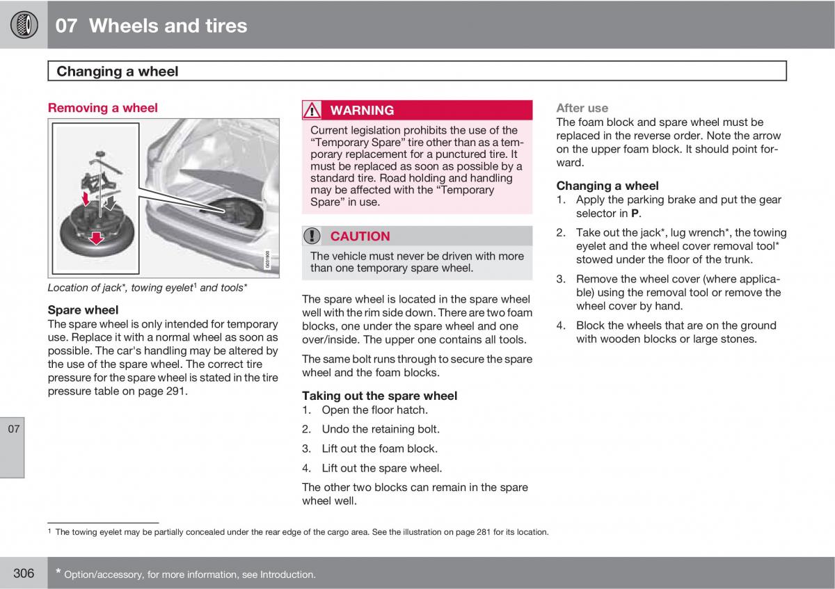 Volvo XC60 I 1 owners manual / page 306