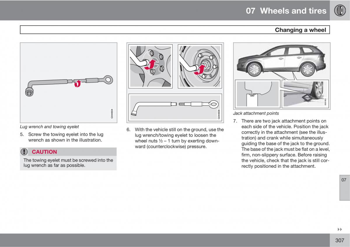 Volvo XC60 I 1 owners manual / page 307