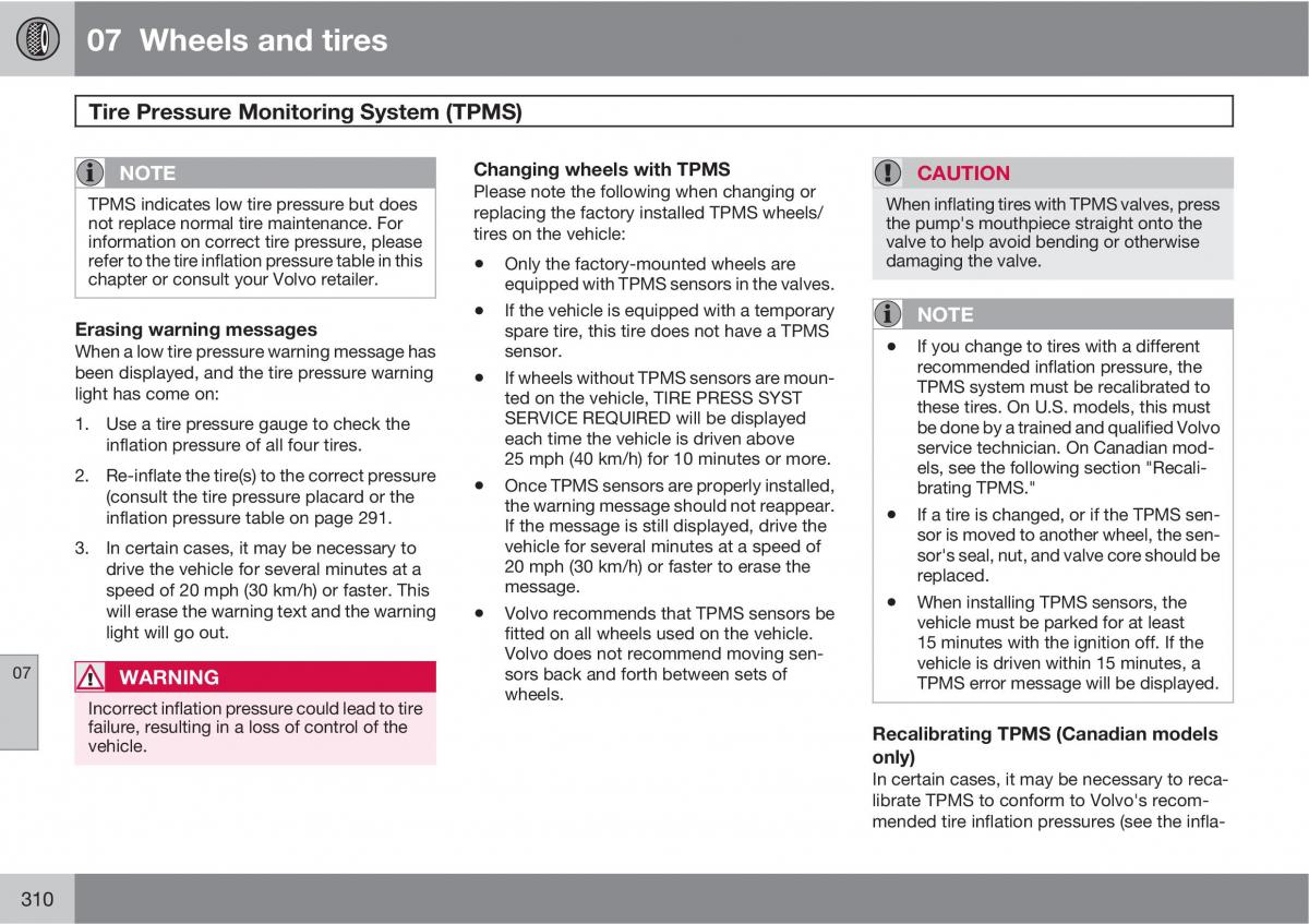 Volvo XC60 I 1 owners manual / page 310