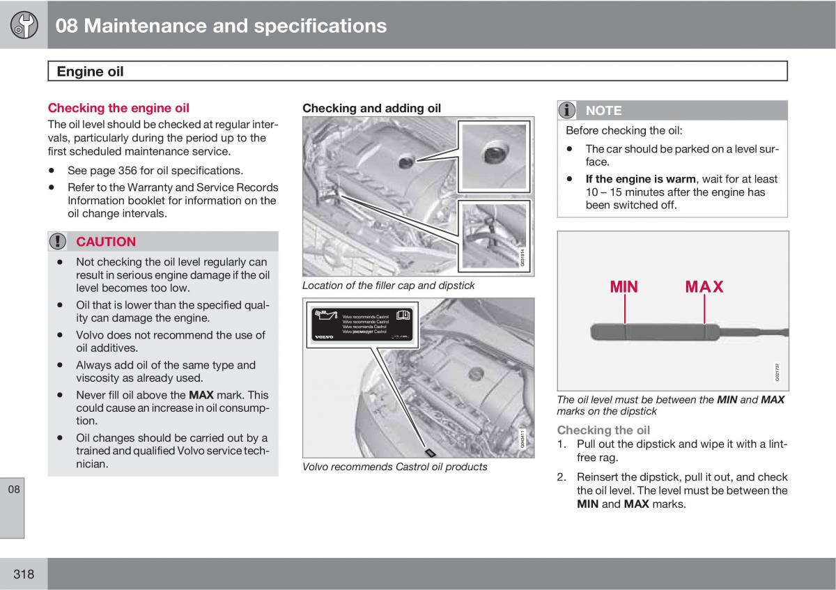 Volvo XC60 I 1 owners manual / page 318